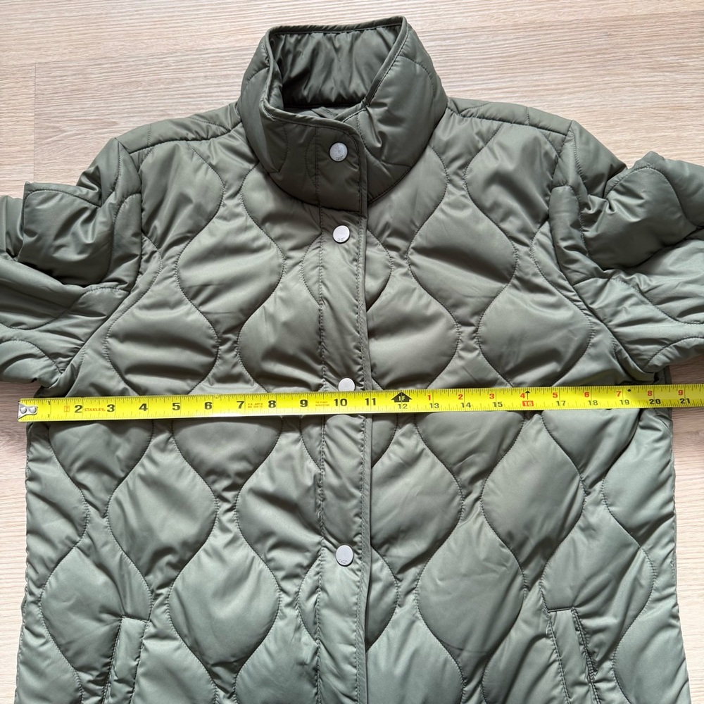32 Degrees Heat Womens Tea Leaf Khaki Olive Green Quilted Jacket Size S - Picture 4 of 10